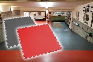 Garage Rot Schwarz PVC Kliekfliesen Fortelock